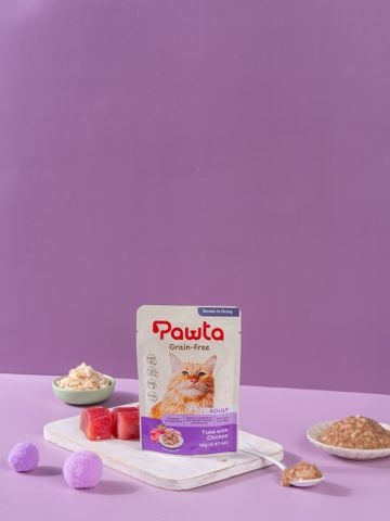 Pate PAWTA Gói cho Mèo (Vị Cá Ngừ & Thịt Gà)
