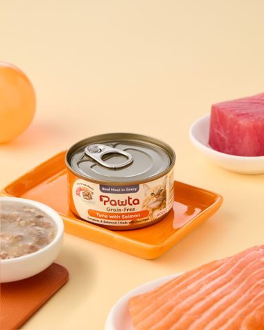 Pate PAWTA Lon cho Mèo (Vị Cá Ngừ & Cá Hồi)