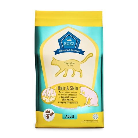 Thức ăn hạt BUZZ Premium cho mèo (Hair & Skin)