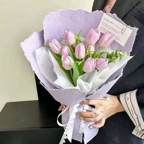 (Tập 5 Tờ) Giấy gói hoa - Giấy xé vân đá nhăn cao cấp - Dùng gói hoa, gói quà - Khổ 58x58cm