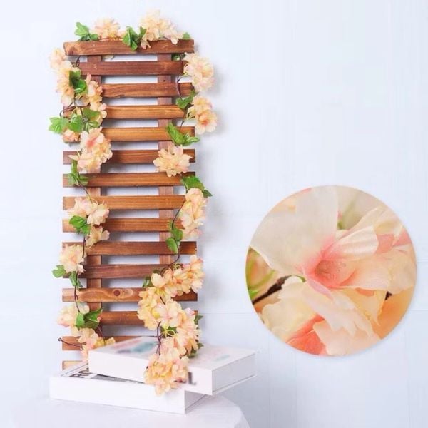 Hoa giả - Dây hoa nhài dại 1,8 mét - Chất liệu vải lụa - Treo tường, Trang trí nhà cửa, Sự kiện, Tiệc cưới