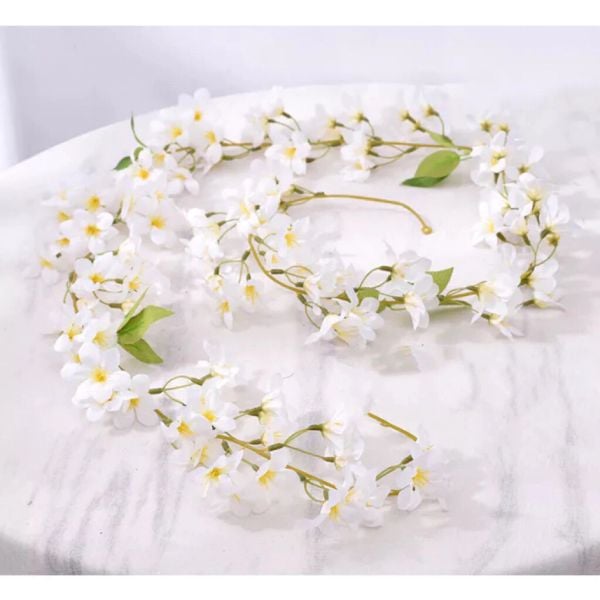 Hoa giả - Dây hoa nhài dại 1,8 mét - Chất liệu vải lụa - Treo tường, Trang trí nhà cửa, Sự kiện, Tiệc cưới
