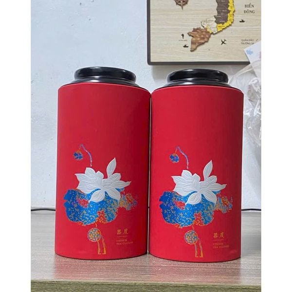 Hộp đựng trà cao cấp – Nắp thiếc kín hơi, Đựng 200gr , 250gr Chè – Bao bì trà đẹp, bảo quản tốt