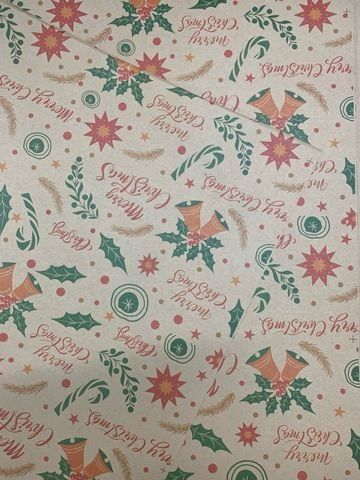 Set 5 tờ giấy gói quà Noel - Giấy gói quà giáng sinh hoạ tiết đẹp mắt và độc đáo - Khổ 50x72cm