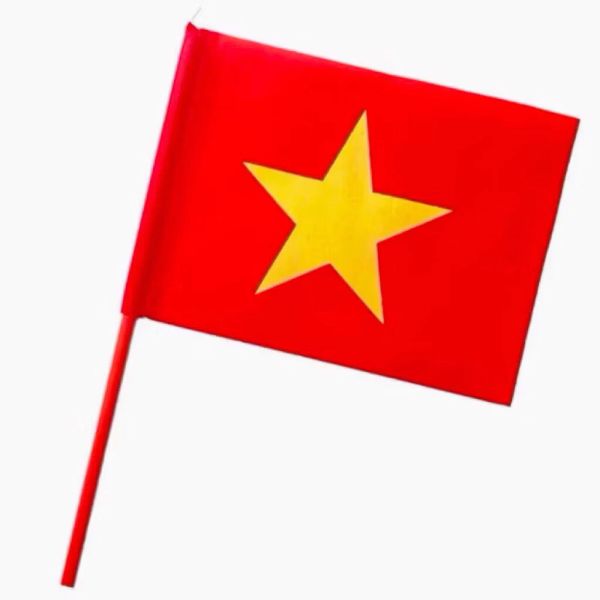 Cờ đỏ Sao Vàng- Lá cờ Tổ Quốc, dây cờ sao vàng in 2 mặt - Chất liệu vải phi bóng - Decor Trang trí lễ kỉ niệm, lễ hội