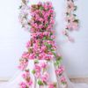 Hoa giả - Dây hoa nhài dại 1,8 mét - Chất liệu vải lụa - Treo tường, Trang trí nhà cửa, Sự kiện, Tiệc cưới