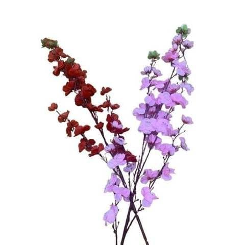 Hoa giả - Cành hoa đào 95cm - Chất liệu vải lụa, Cắm lọ hoa trang trí Tết, Decor không gian trang trí nhà cửa