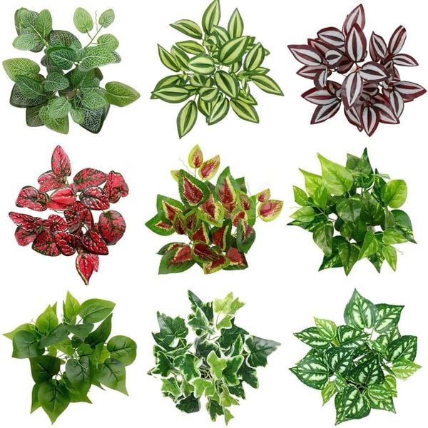Cụm điểm - cành giả - cụm lá giả - cụm cỏ điểm - Cụm lá giả trang trí nhà cửa, cắm lọ hoa để bàn