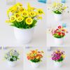 Hoa giả - Chậu hoa cúc xu để bàn - Decor nội thất, Trang trí nhà cửa cực đẹp
