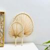 Quạt lá cọ - Quạt cầm tay đan thủ công, phong cách truyền thống - Decor treo tường, trang trí Tết