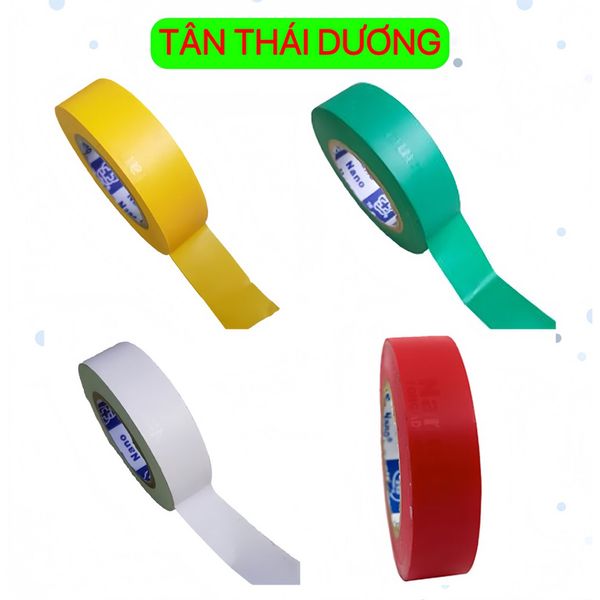 Cuộn băng dính điện màu Nano - Cuộn 10ya (9met)