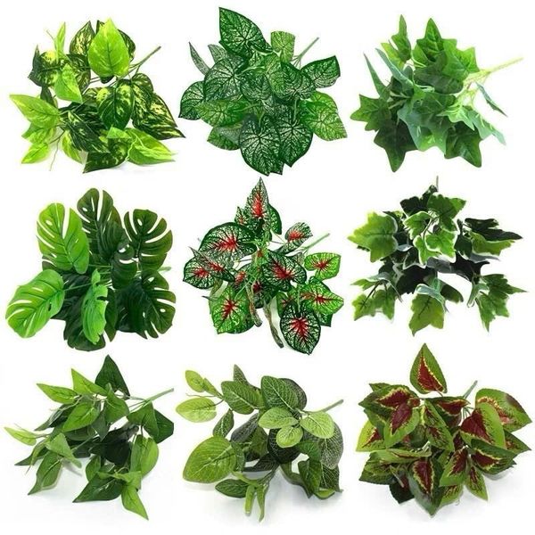 Cụm điểm - cành giả - cụm lá giả - cụm cỏ điểm - Cụm lá giả trang trí nhà cửa, cắm lọ hoa để bàn