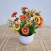 Hoa giả - Chậu hoa cúc xu để bàn - Decor nội thất, Trang trí nhà cửa cực đẹp