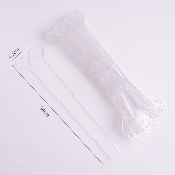 Set 10 chiếc kẹp thiệp bằng nhựa - Ghim kẹp thiệp trang trí banner chúc mừng - Dài 34cm