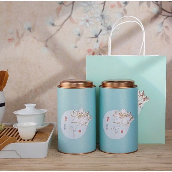 Hộp đựng trà cao cấp – Nắp thiếc kín hơi, Đựng 200gr , 250gr Chè – Bao bì trà đẹp, bảo quản tốt