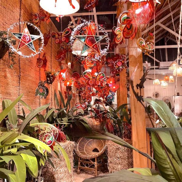 (Combo 5 chiếc, 10 chiếc) Đèn ông sao truyền thống, Đèn ông sao không viền - Decor Trang Trí Trung Thu loại đẹp