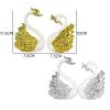 Set 2 con Thiên Nga bằng nhựa - Màu Vàng, Bạc - Decor Trang trí bánh sinh nhật, tráp cưới hỏi