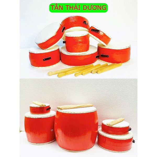 Trống Trung Thu truyền thống - Trống Trung Thu mini - Trống múa lân, trống đồ chơi - Đồ chơi cổ truyền
