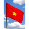 Cờ đỏ Sao Vàng- Lá cờ Tổ Quốc, dây cờ sao vàng in 2 mặt - Chất liệu vải phi bóng - Decor Trang trí lễ kỉ niệm, lễ hội