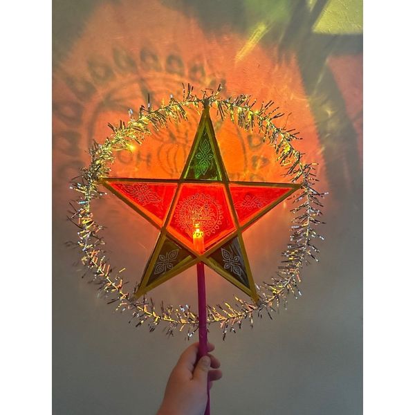 (Combo 5 chiếc, 10 chiếc) Đèn ông sao truyền thống, Đèn ông sao không viền - Decor Trang Trí Trung Thu loại đẹp