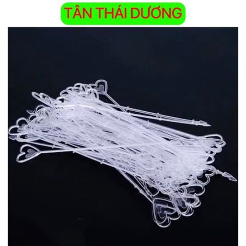 Set 10 chiếc kẹp thiệp bằng nhựa - Ghim kẹp thiệp trang trí banner chúc mừng - Dài 34cm