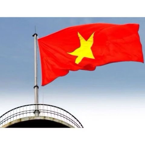 Cờ đỏ Sao Vàng- Lá cờ Tổ Quốc, dây cờ sao vàng in 2 mặt - Chất liệu vải phi bóng - Decor Trang trí lễ kỉ niệm, lễ hội