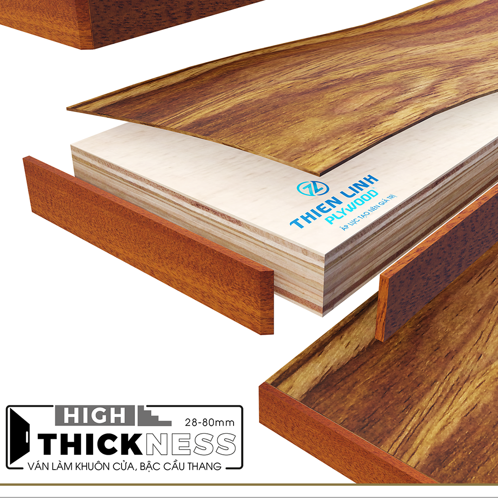  Gỗ dán làm mặt bậc cầu thang 