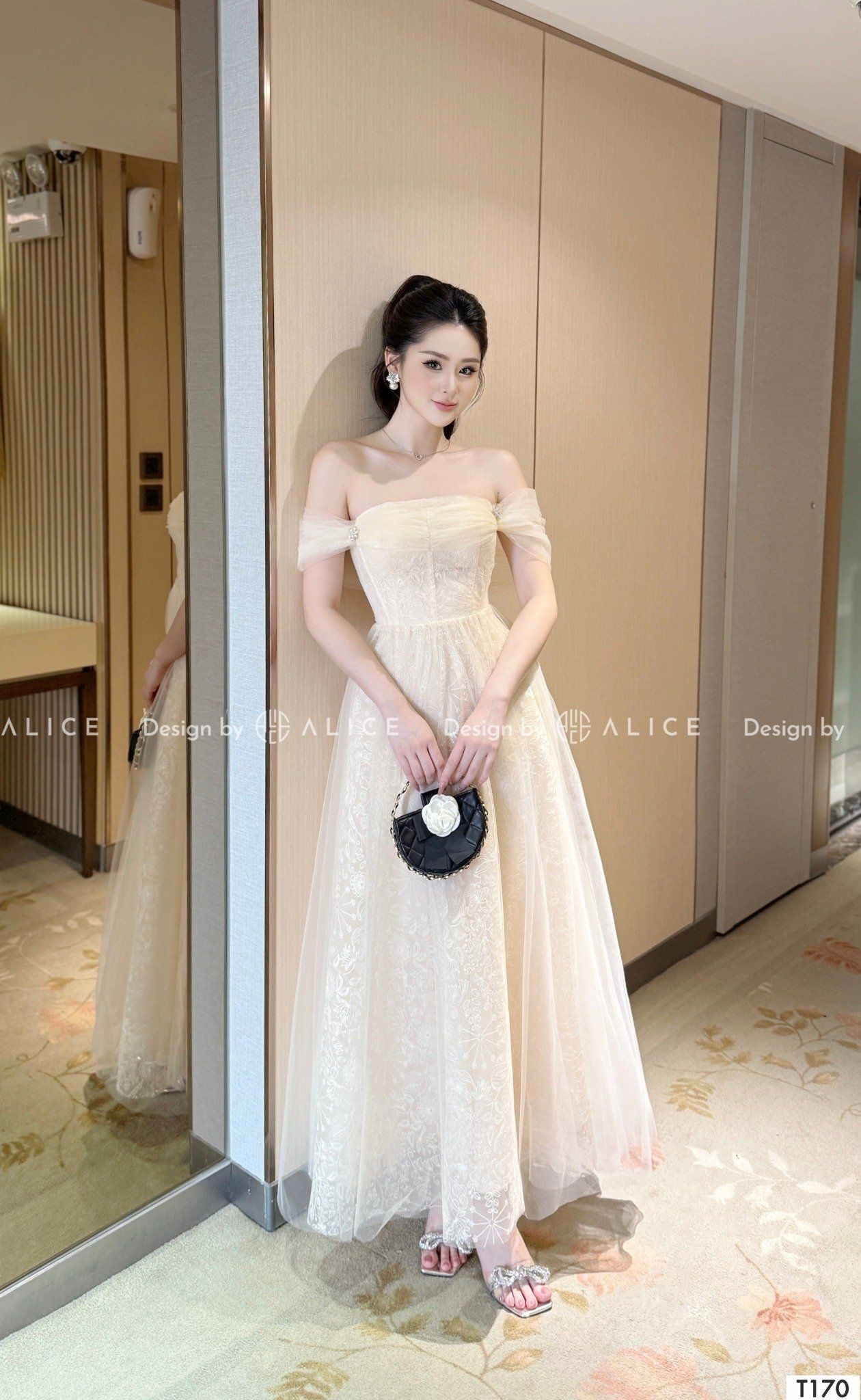  Váy Chất Ren Cao Cấp Phối Lưới T170 