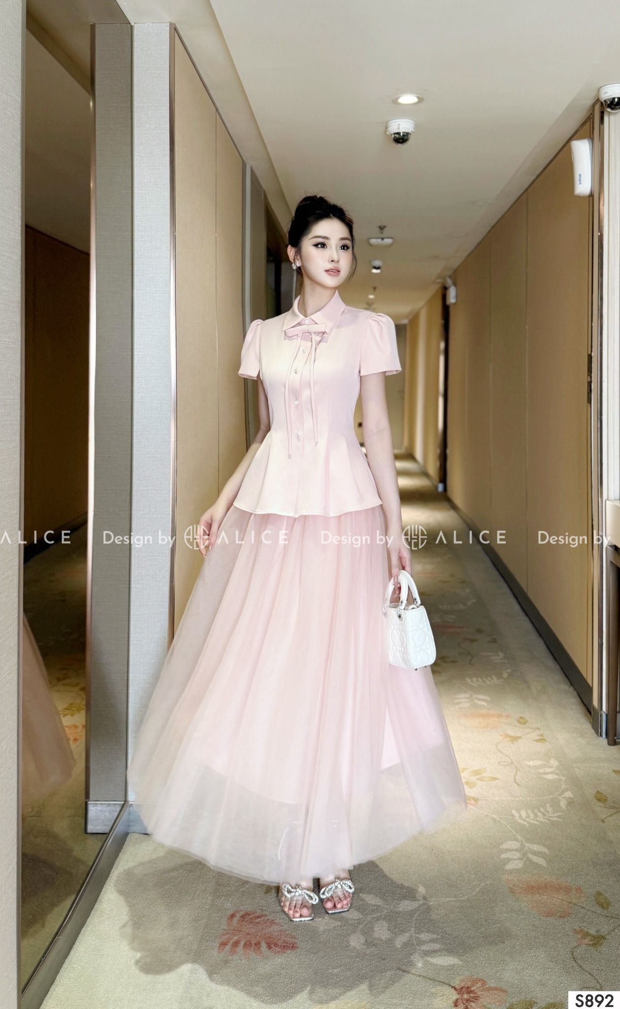  Set Chất Chéo Rubi, Chân Váy Lưới 3 Lớp - 1 Lớp Lót Lụa S892 