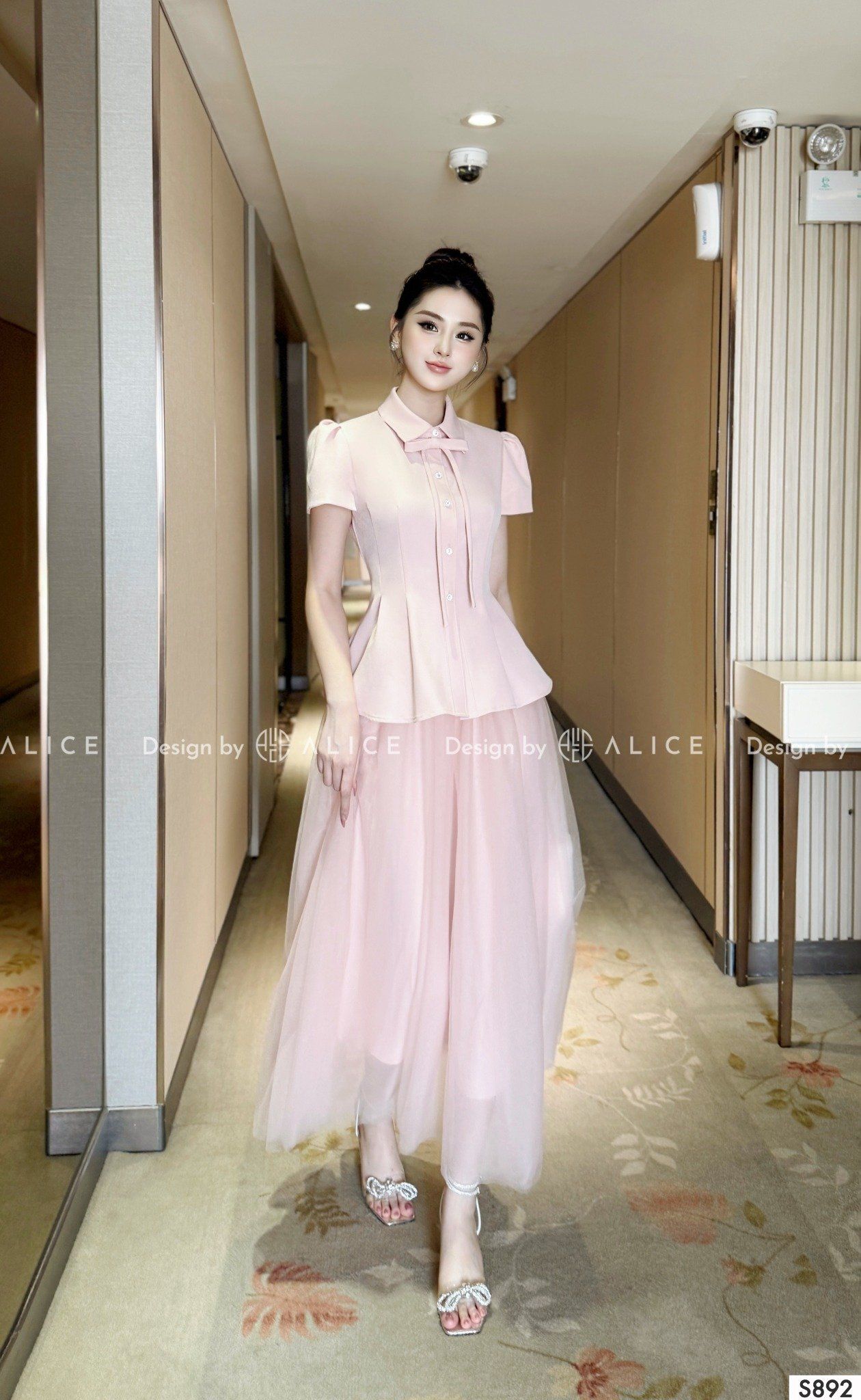  Set Chất Chéo Rubi, Chân Váy Lưới 3 Lớp - 1 Lớp Lót Lụa S892 