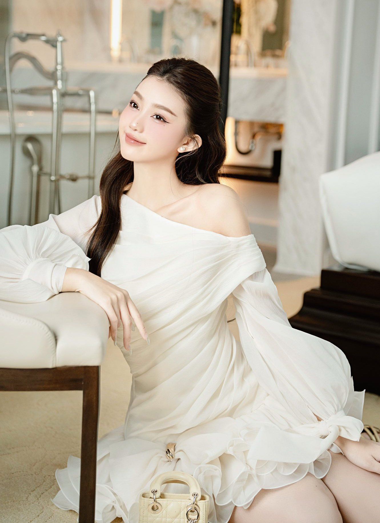  Váy Chất Tơ Óng Hàn Lót Lụa V1403 