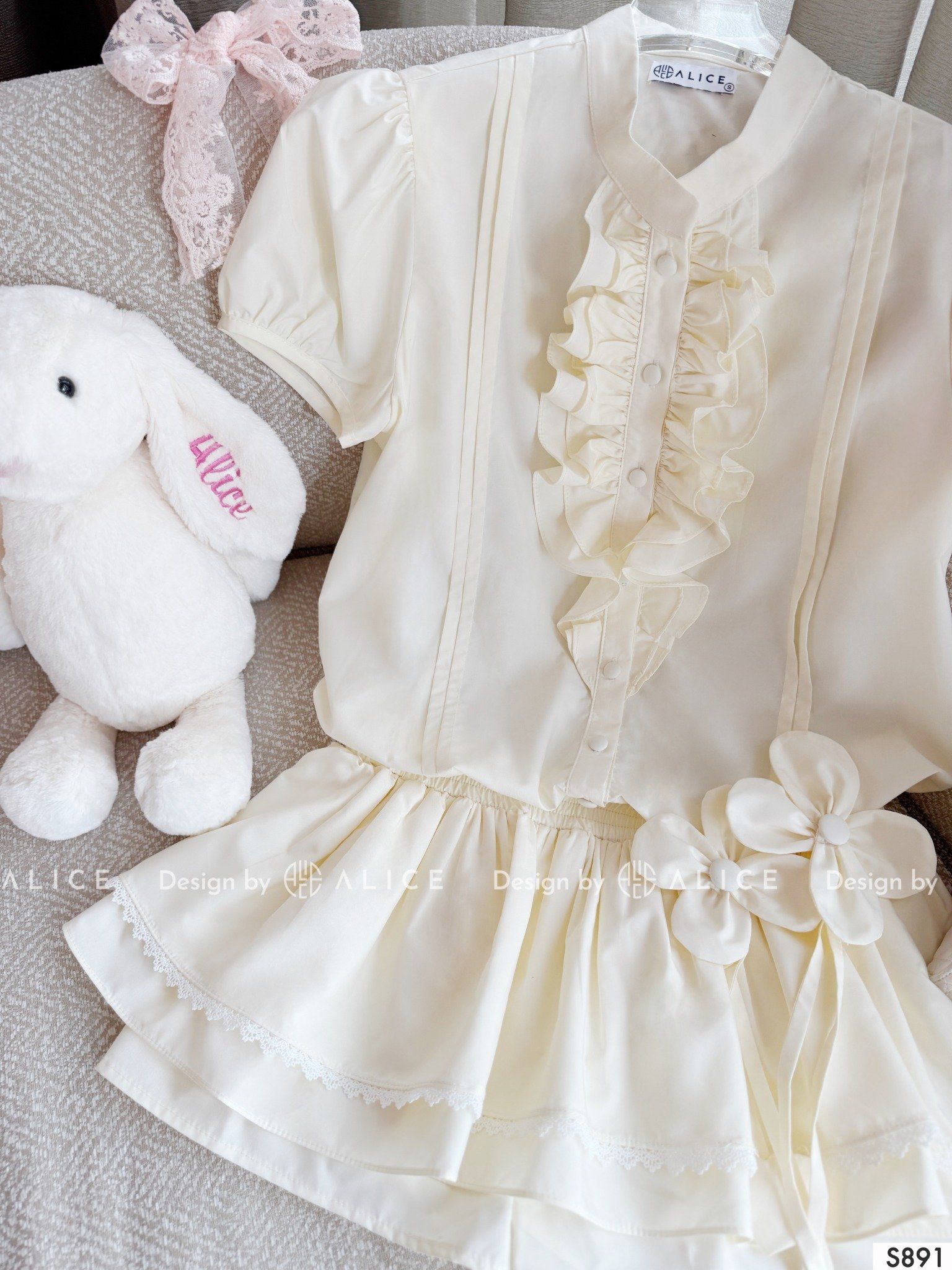  Jumsuit Chất Thô Lụa Kèm Dây Hoa Rời S891 