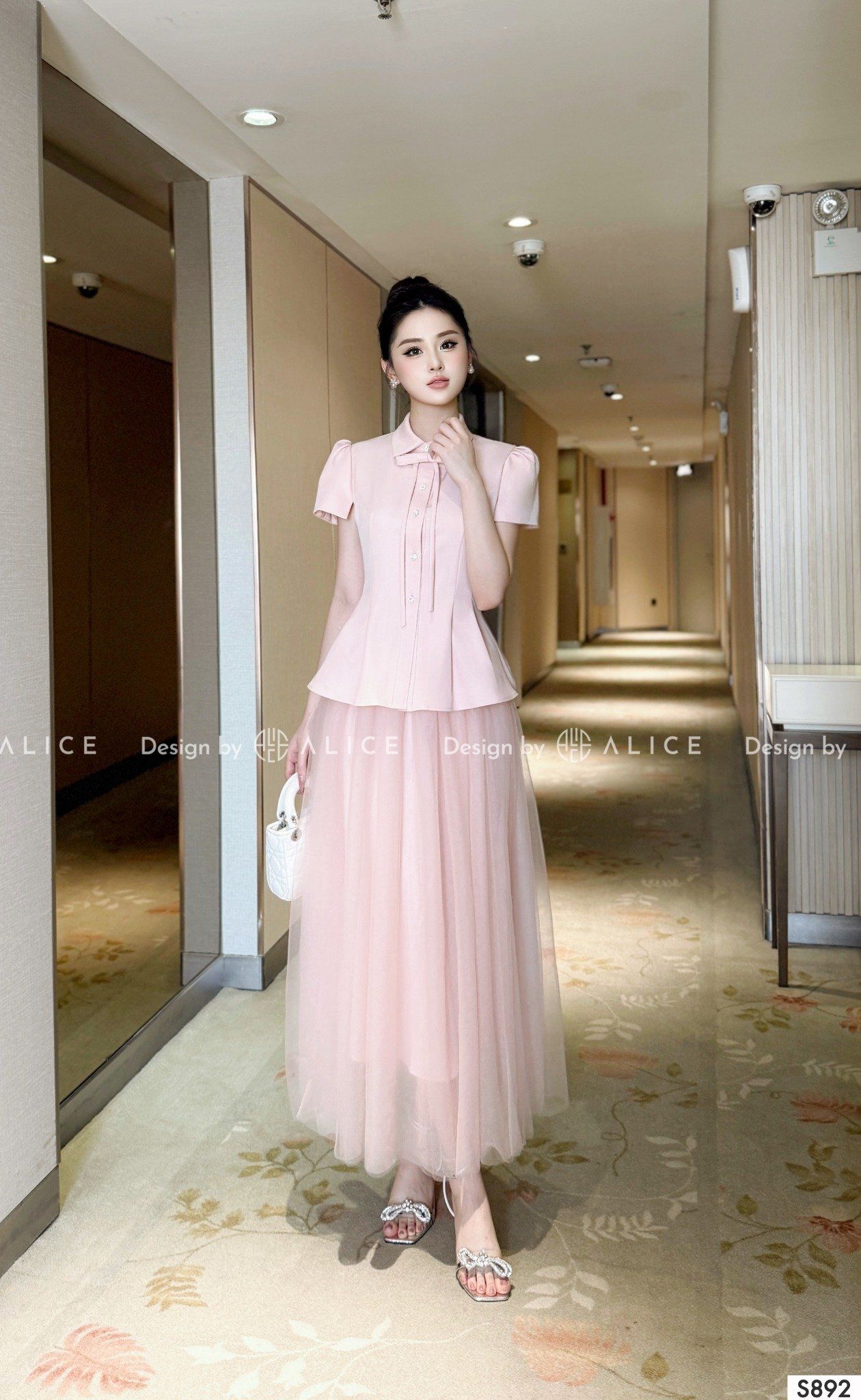  Set Chất Chéo Rubi, Chân Váy Lưới 3 Lớp - 1 Lớp Lót Lụa S892 