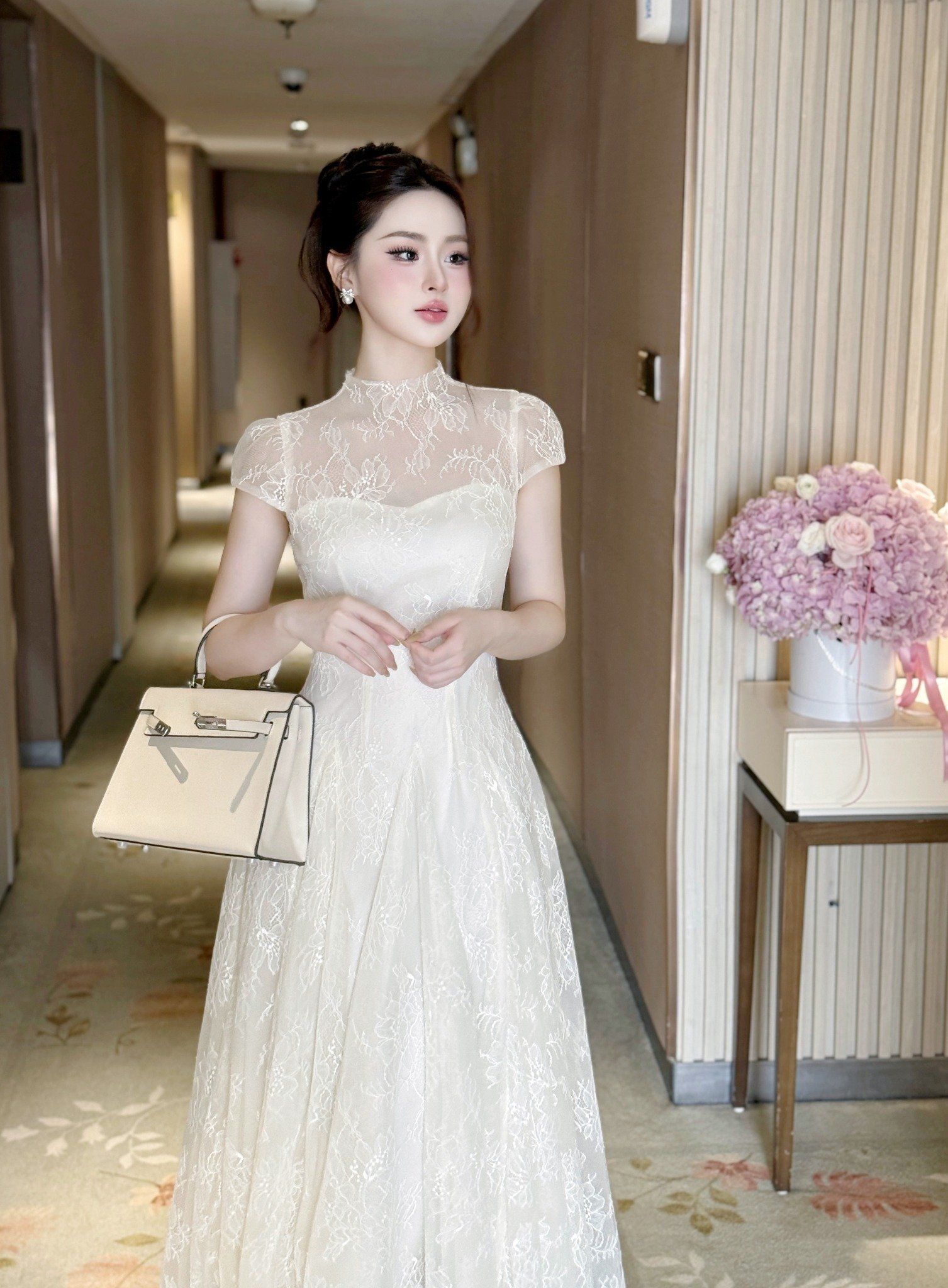  Váy Chất Ren Cao Cấp Lót Lưới V1401 