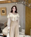  Set Áo Quần Chất Tơ Bọt, Quần Chất Chéo Rubi S1000 