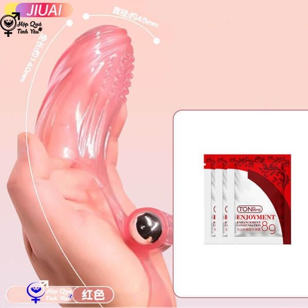  Bao cao su đeo ngón tay có gai rung dùng pin 