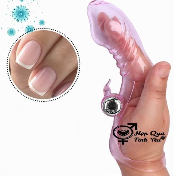  Bao cao su đeo ngón tay đầu dương vật có rung dùng pin 