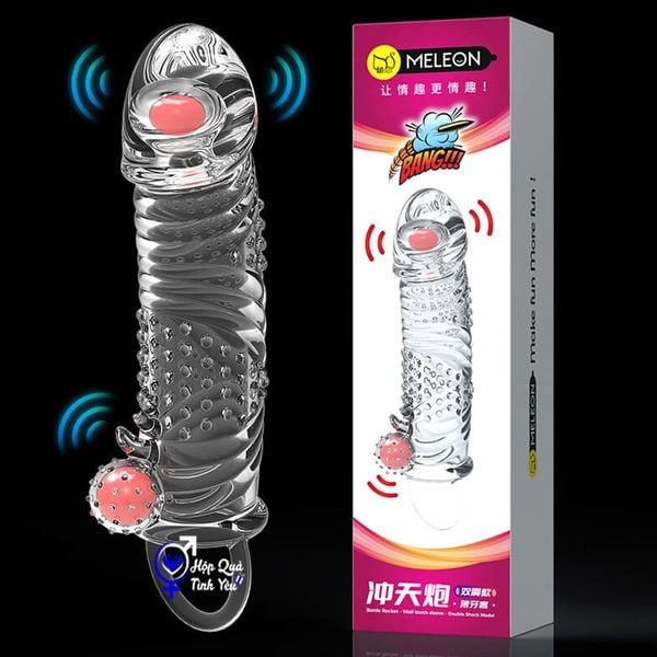  Bao cao su đôn dên đầu bi thân gai tăng kích thước quai đeo Meleon 