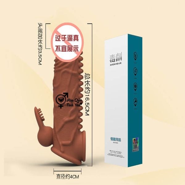  Bao cao su đôn dên tăng kích thước dương vật có rung 