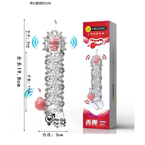  Bao cao su Meleon đôn dên gai tăng kích thước có quai đeo 