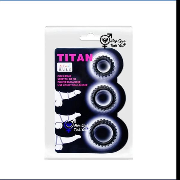  Bộ 3 vòng đeo dương vật Titan chống xuất tinh sớm cho nam 