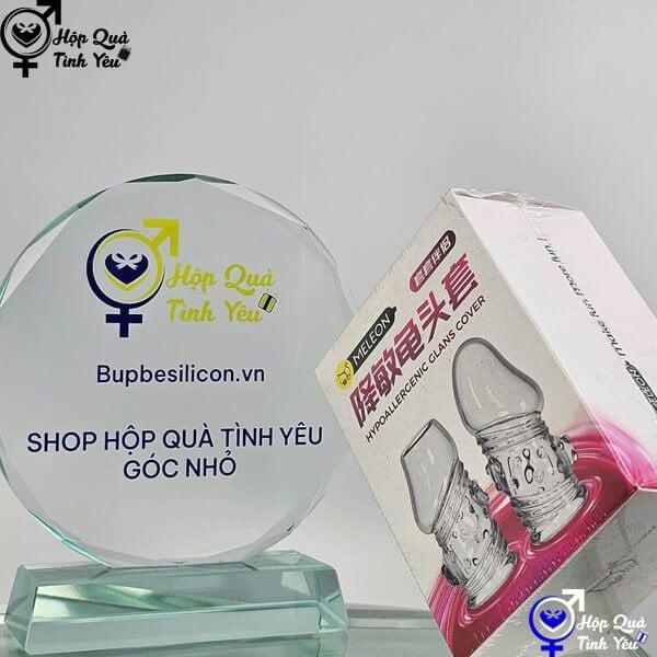  Bộ đôi bao cao su silicon đeo đầu khấc tăng kích thước dương vật 