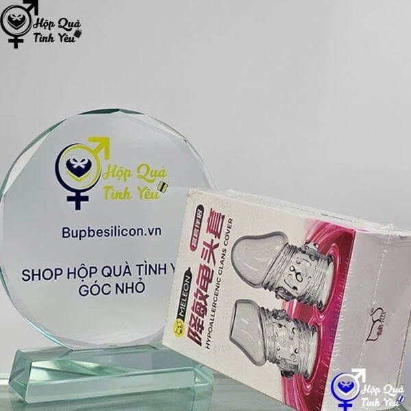  Bộ đôi bao cao su silicon đeo đầu khấc tăng kích thước dương vật 