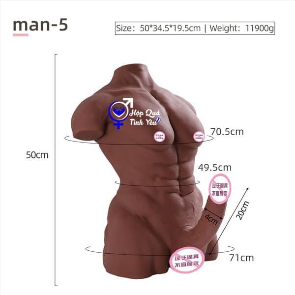  Búp bê tình dục bán thân da đen dành cho nữ 12kg 