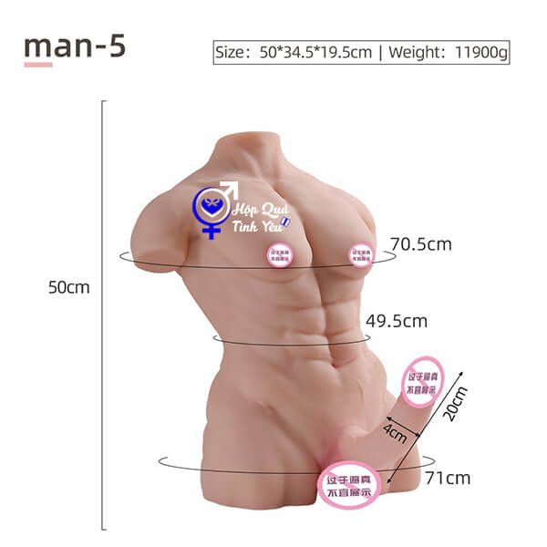 Búp bê tình dục bán thân nam silicon dành cho nữ 12kg 