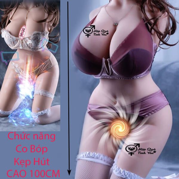  Búp bê tình dục có chân âm đạo co bóp kẹp hút rung rên sưởi ấm x1 