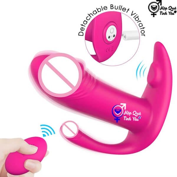  Chip rung tình yêu 2 đầu dương vật thanh kích hậu môn Remote 