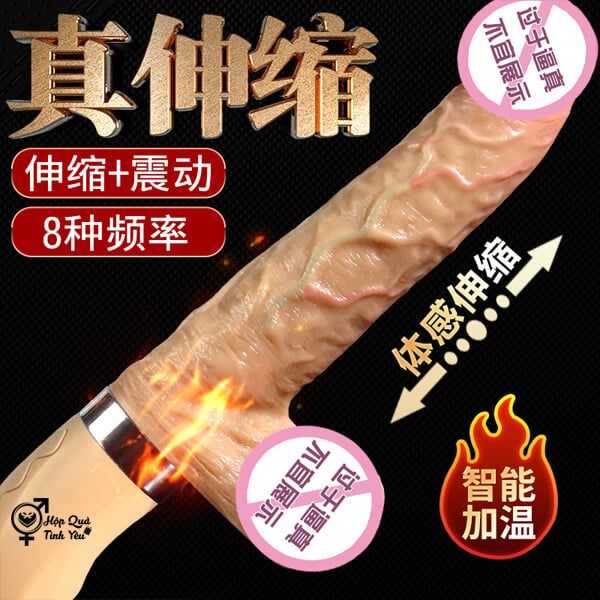  Dương vật giả cầm tay rung thụt nhiệt gân nổi như thật h15 