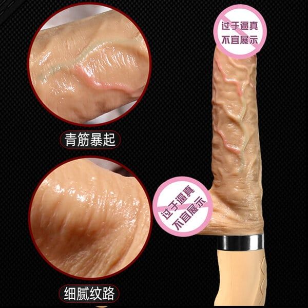  Dương vật giả cầm tay rung thụt nhiệt gân nổi như thật h15 