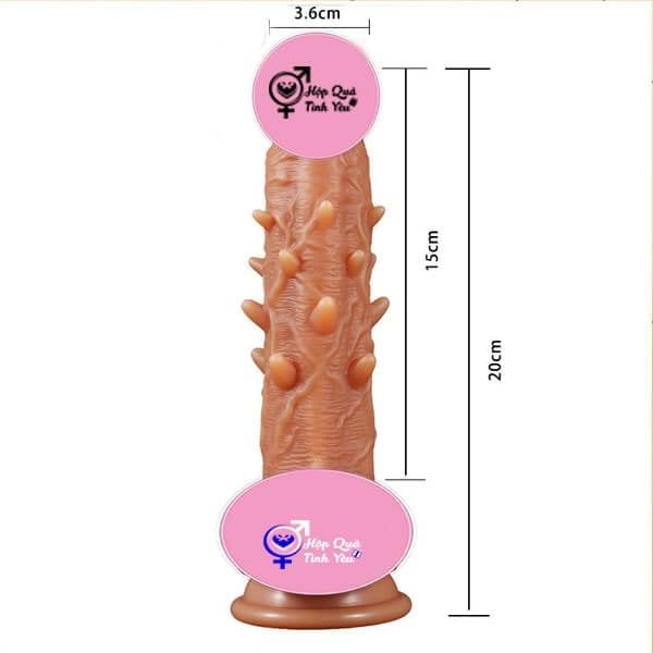  Dương vật giả gai bi có đế hít tường rung thụt nhiệt cho nữ r1 